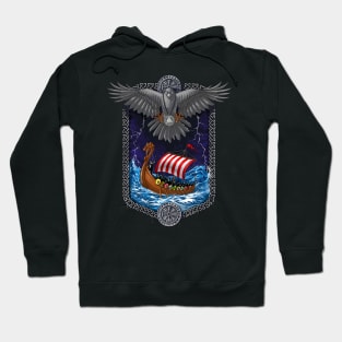 Nordic Mythology Viking Ship Hoodie